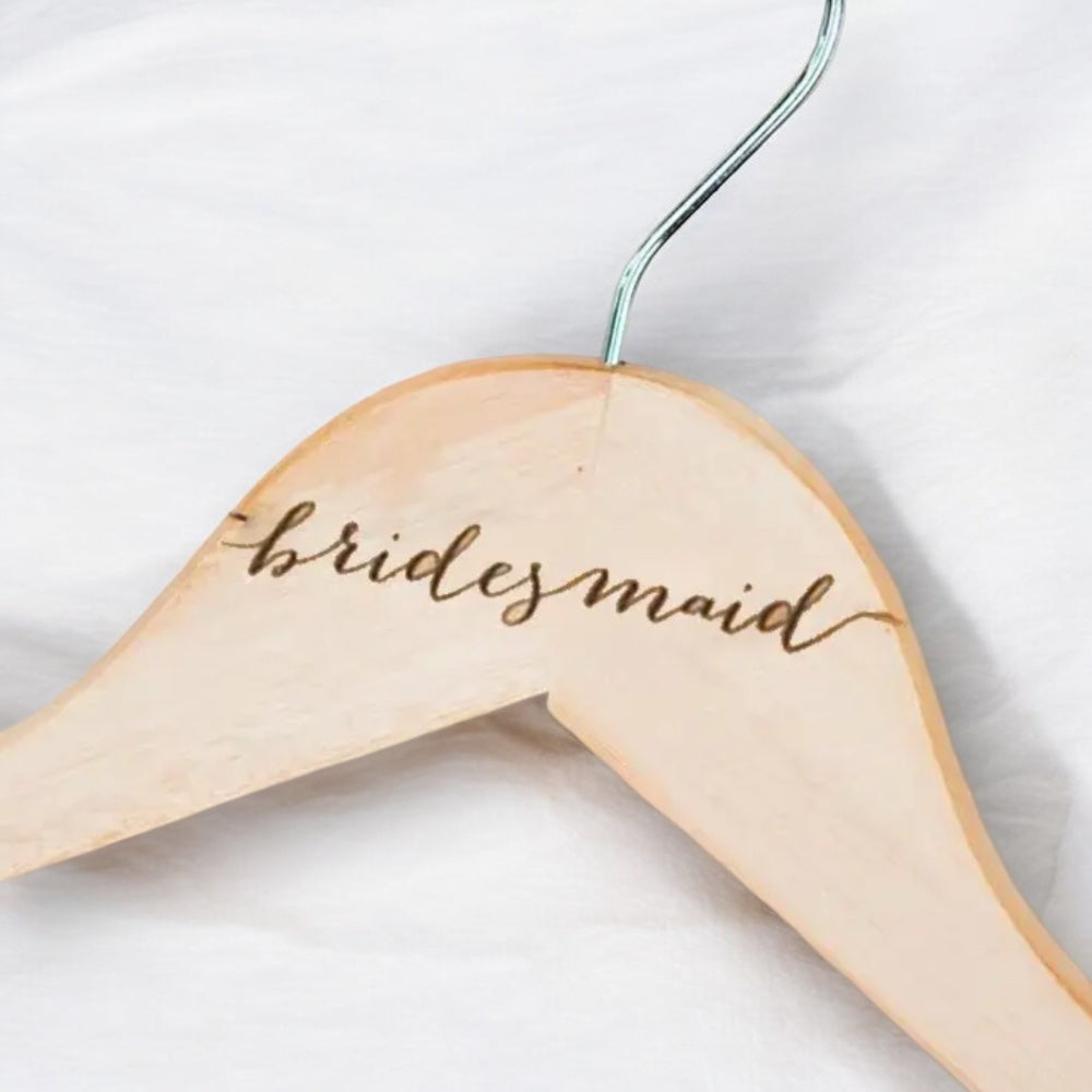 Bride, Groom, Maid of Honour and Bridesmaid Hangers